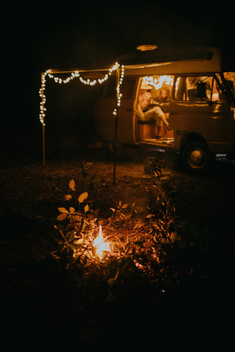 People inside a Van